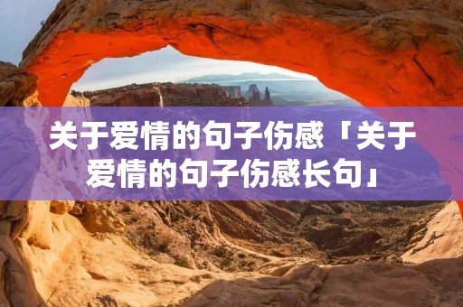 关于爱情的句子伤感「关于爱情的句子伤感长句」