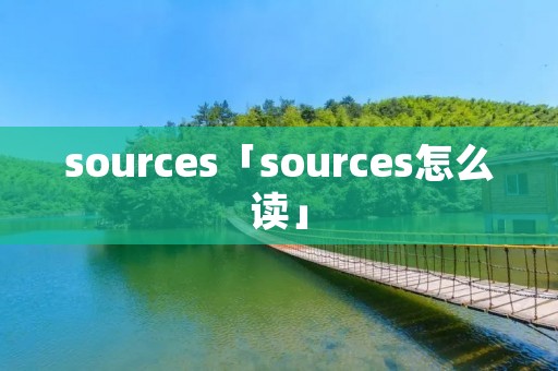 sources「sources怎么读」