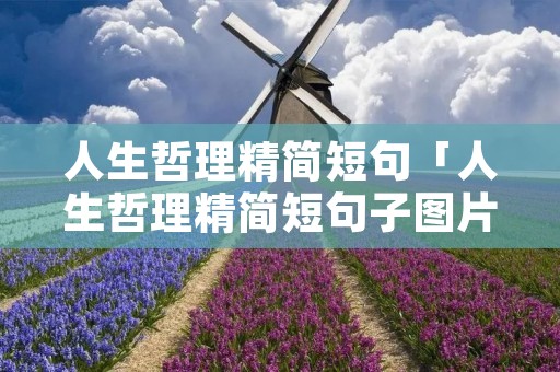 人生哲理精简短句「人生哲理精简短句子图片」