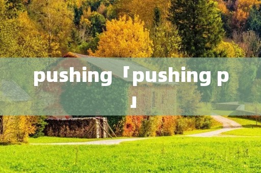 pushing「pushing p」 pushing「pushing p」