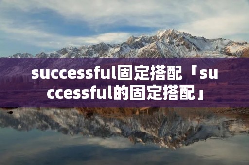 successful固定搭配「successful的固定搭配」