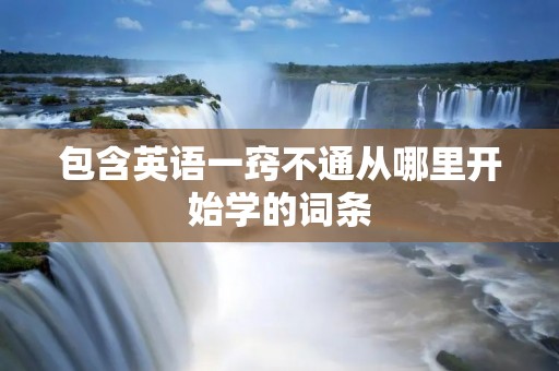 包含英语一窍不通从哪里开始学的词条 包含英语一窍不通从哪里开始学的词条