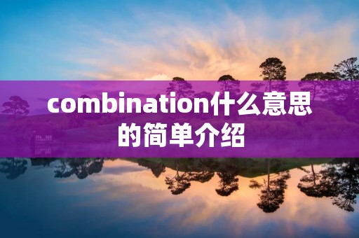 combination什么意思的简单介绍