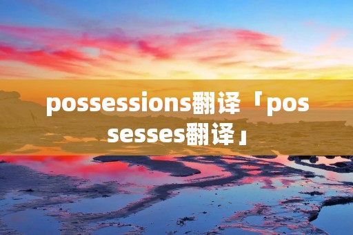 possessions翻译「possesses翻译」