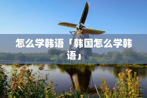 怎么学韩语「韩国怎么学韩语」 怎么学韩语「韩国怎么学韩语」