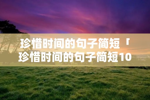 珍惜时间的句子简短「珍惜时间的句子简短10字左右」