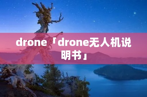 drone「drone无人机说明书」
