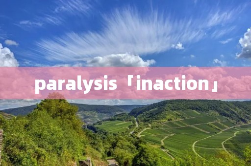 paralysis「inaction」 paralysis「inaction」