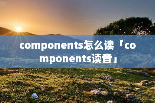 components怎么读「components读音」