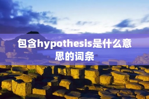 包含hypothesis是什么意思的词条