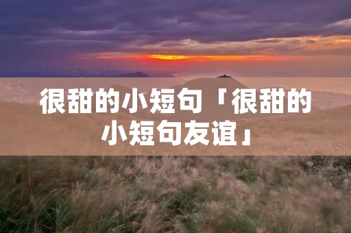 很甜的小短句「很甜的小短句友谊」