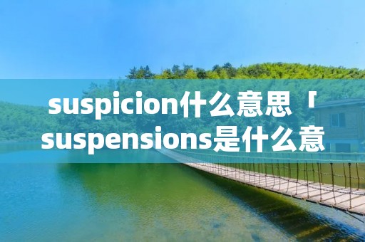 suspicion什么意思「suspensions是什么意思」