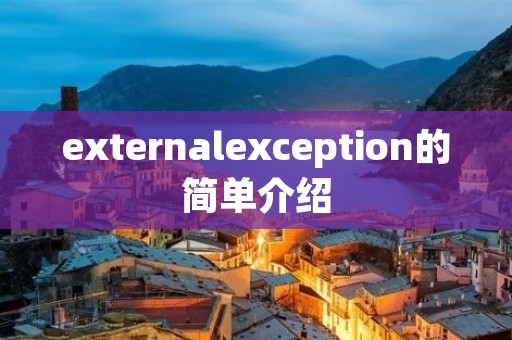 externalexception的简单介绍