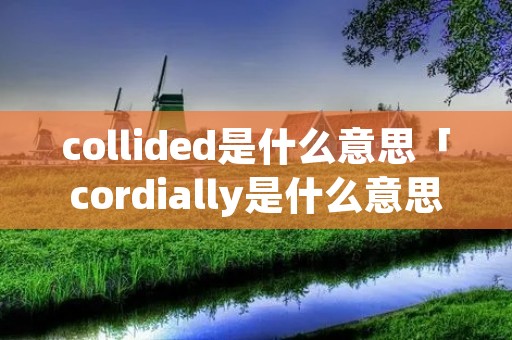 collided是什么意思「cordially是什么意思」