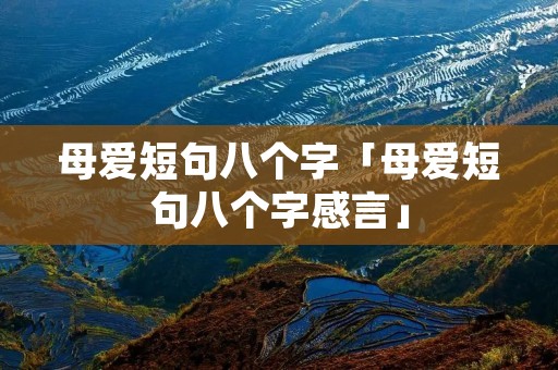 母爱短句八个字「母爱短句八个字感言」
