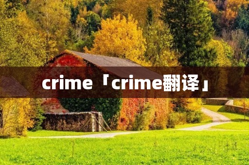 crime「crime翻译」