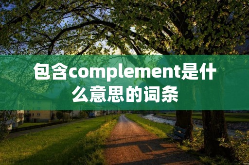包含complement是什么意思的词条