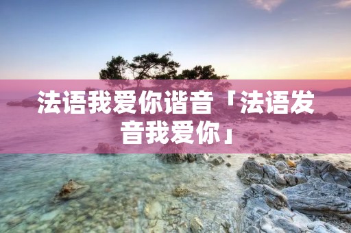 法语我爱你谐音「法语发音我爱你」