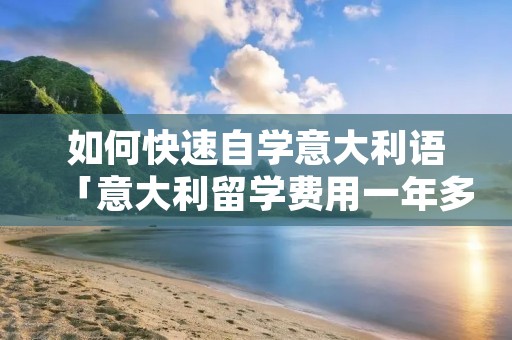 如何快速自学意大利语「意大利留学费用一年多少人民币」