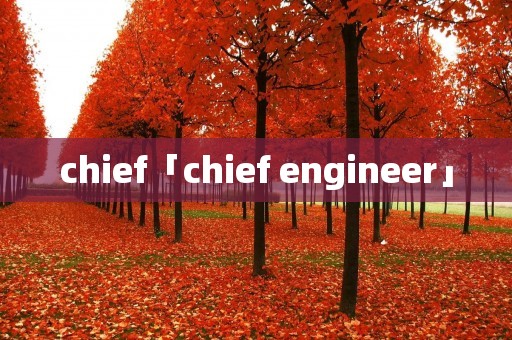 chief「chief engineer」