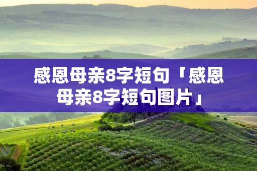 感恩母亲8字短句「感恩母亲8字短句图片」