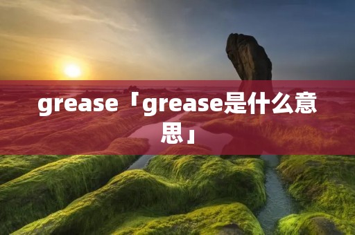 grease「grease是什么意思」 grease「grease是什么意思」