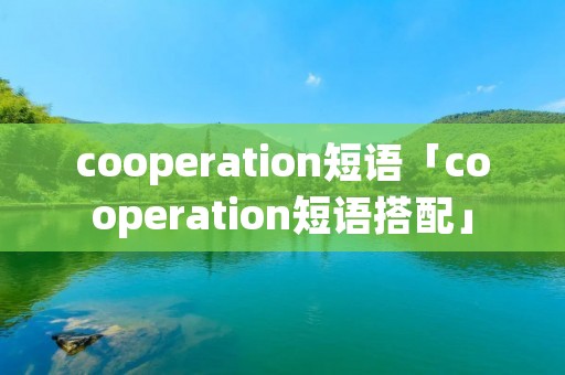 cooperation短语「cooperation短语搭配」