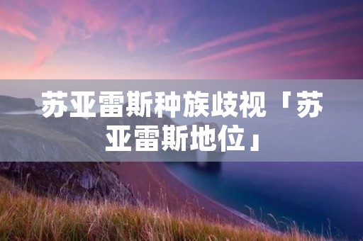 苏亚雷斯种族歧视「苏亚雷斯地位」