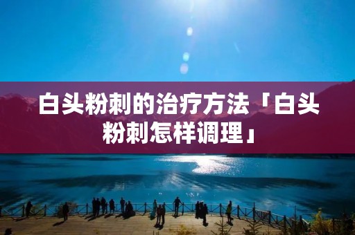 白头粉刺的治疗方法「白头粉刺怎样调理」