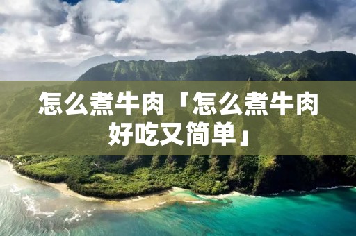 怎么煮牛肉「怎么煮牛肉好吃又简单」