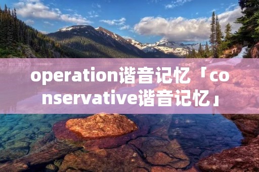 operation谐音记忆「conservative谐音记忆」
