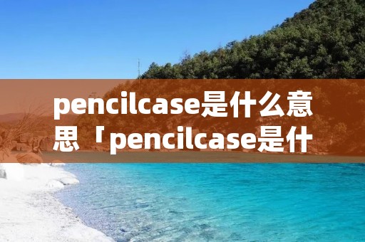 pencilcase是什么意思「pencilcase是什么意思中文」