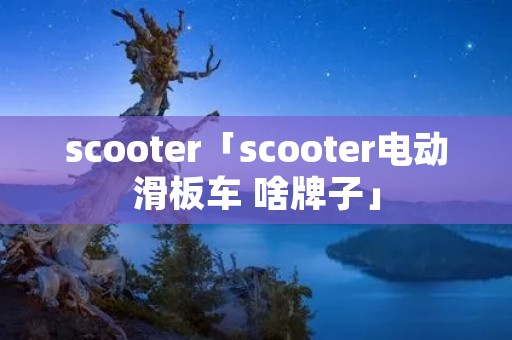 scooter「scooter电动滑板车 啥牌子」 scooter「scooter电动滑板车 啥牌子」