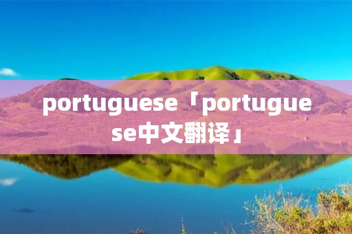 portuguese「portuguese中文翻译」