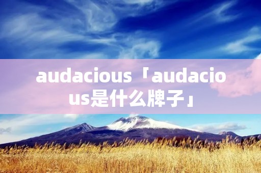 audacious「audacious是什么牌子」