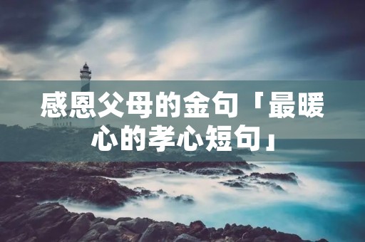 感恩父母的金句「最暖心的孝心短句」