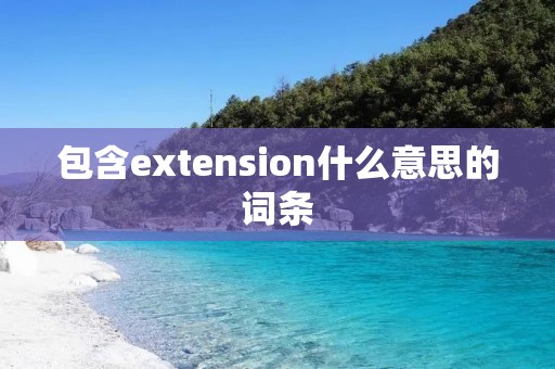 包含extension什么意思的词条 包含extension什么意思的词条