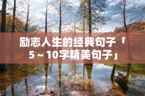 励志人生的经典句子「5～10字精美句子」