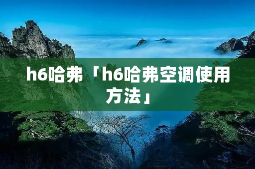 h6哈弗「h6哈弗空调使用方法」