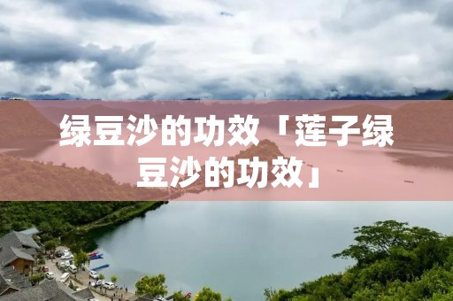 绿豆沙的功效「莲子绿豆沙的功效」