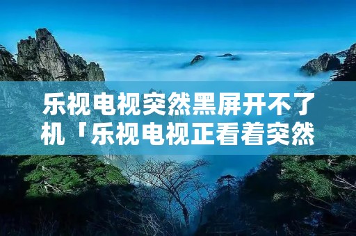 乐视电视突然黑屏开不了机「乐视电视正看着突然黑屏就打不开了」