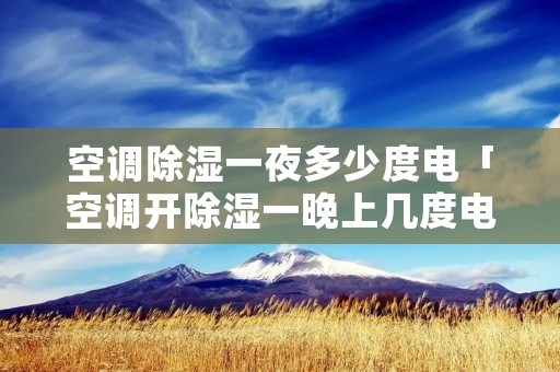 空调除湿一夜多少度电「空调开除湿一晚上几度电」