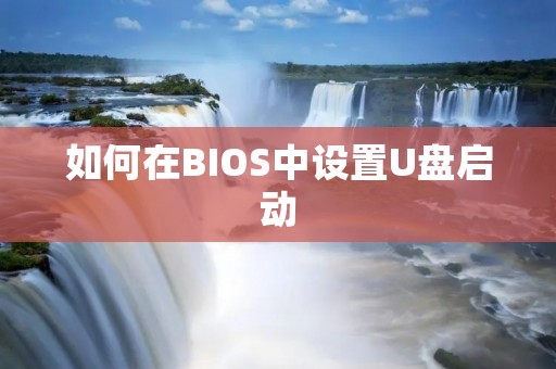 如何在BIOS中设置U盘启动