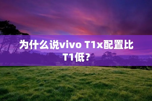 为什么说vivo T1x配置比T1低？