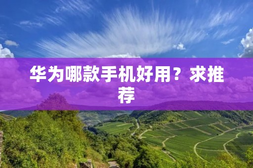 华为哪款手机好用?求推荐