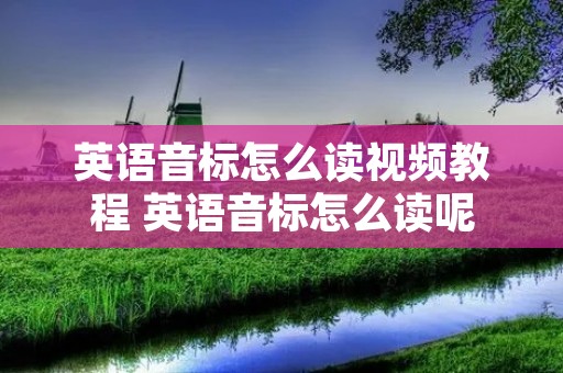 英语音标怎么读视频教程 英语音标怎么读呢