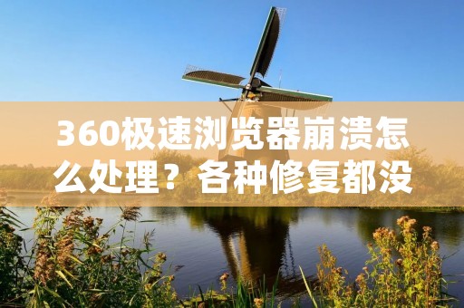 360极速浏览器崩溃怎么处理？各种修复都没用