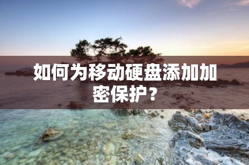 如何为移动硬盘添加加密保护?