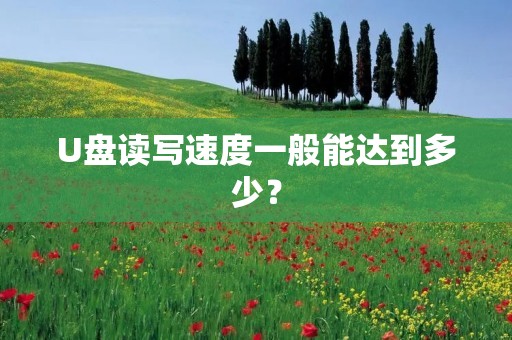 U盘读写速度一般能达到多少？