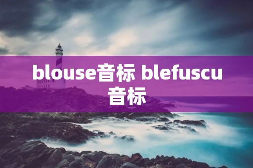 blouse音标 blefuscu音标